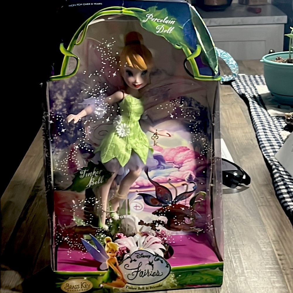 Brass key keepsakes tinkerbell fairy